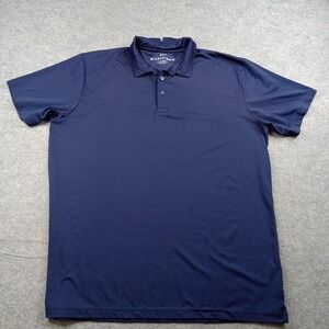 Mizzen Main Polo Shirt Mens 2XL Navy Performance Stretch Golf Casual Athletic